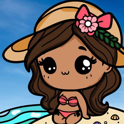 cute beach girl