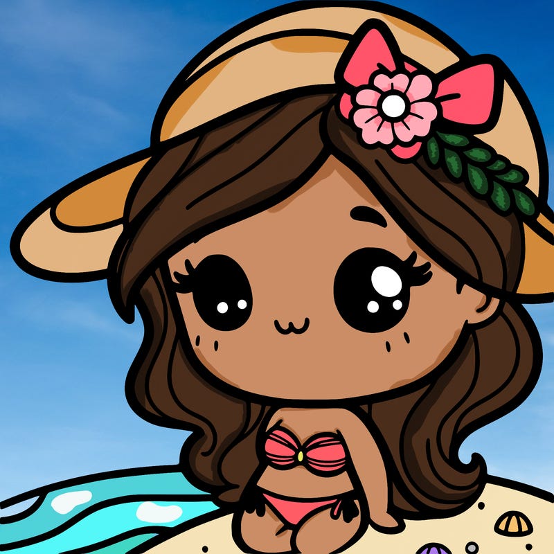 cute beach girl