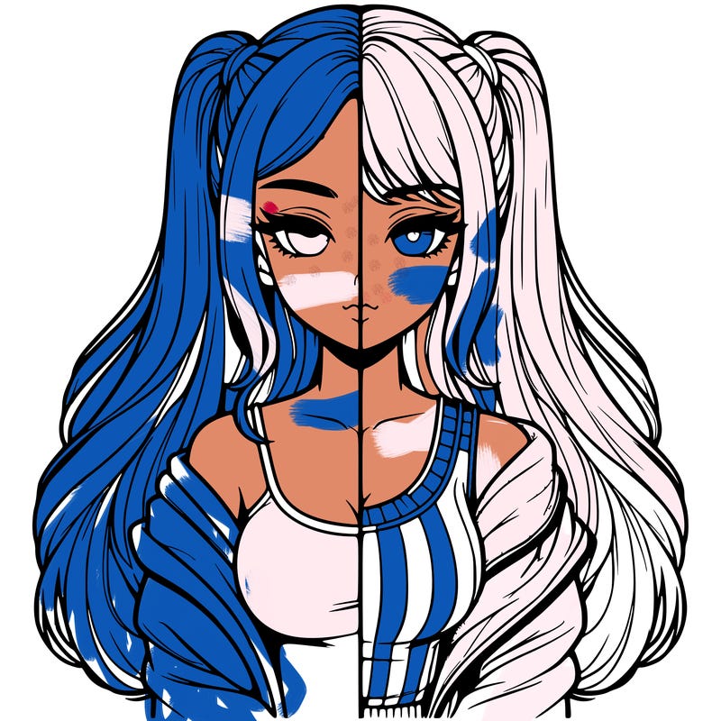 realistic girl split