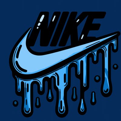 dripping nike logo