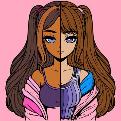 realistic girl split