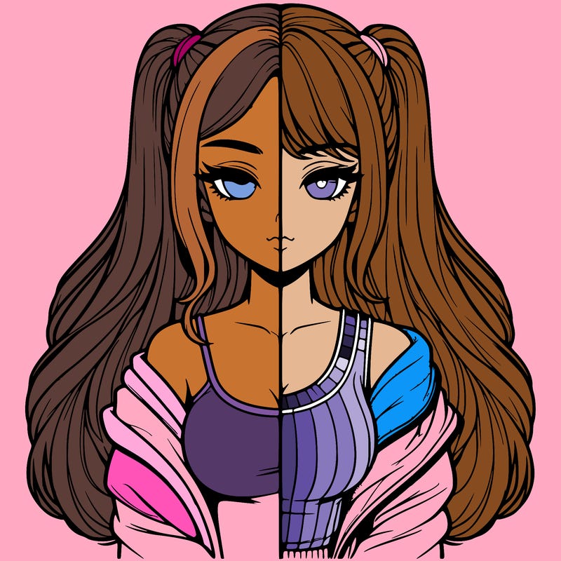 realistic girl split