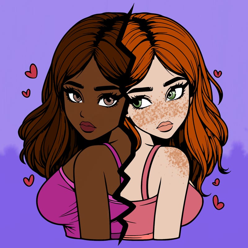 realistic girl split