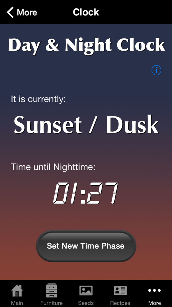 L'application Guidecraft pour Minecraft propose une fonctionnalité d'horloge jour/nuit affichant l'heure jusqu'à la nuit.
