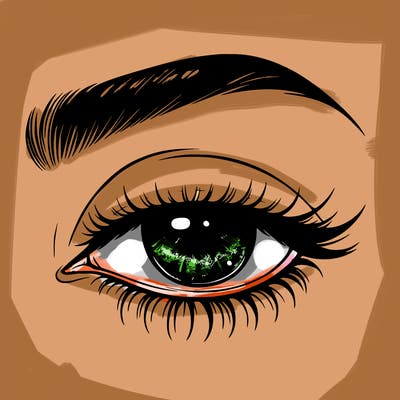 eye closed realistic