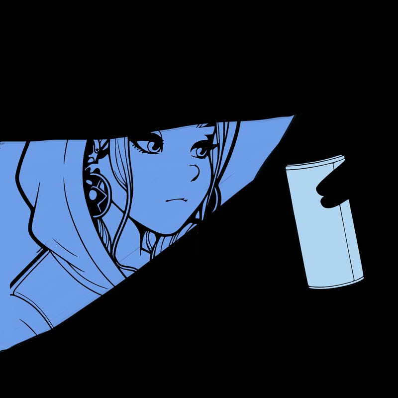 a realistic girl, spray painting