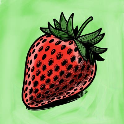 realstic strawberry