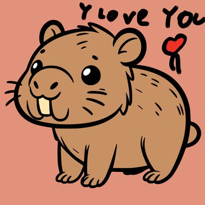 cute capybara