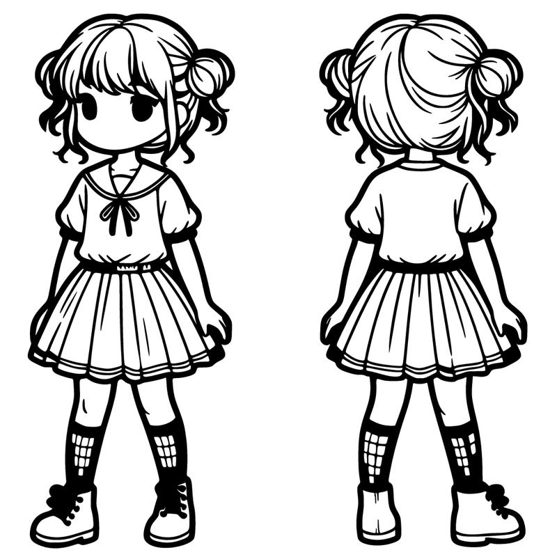 a girl with short skirt