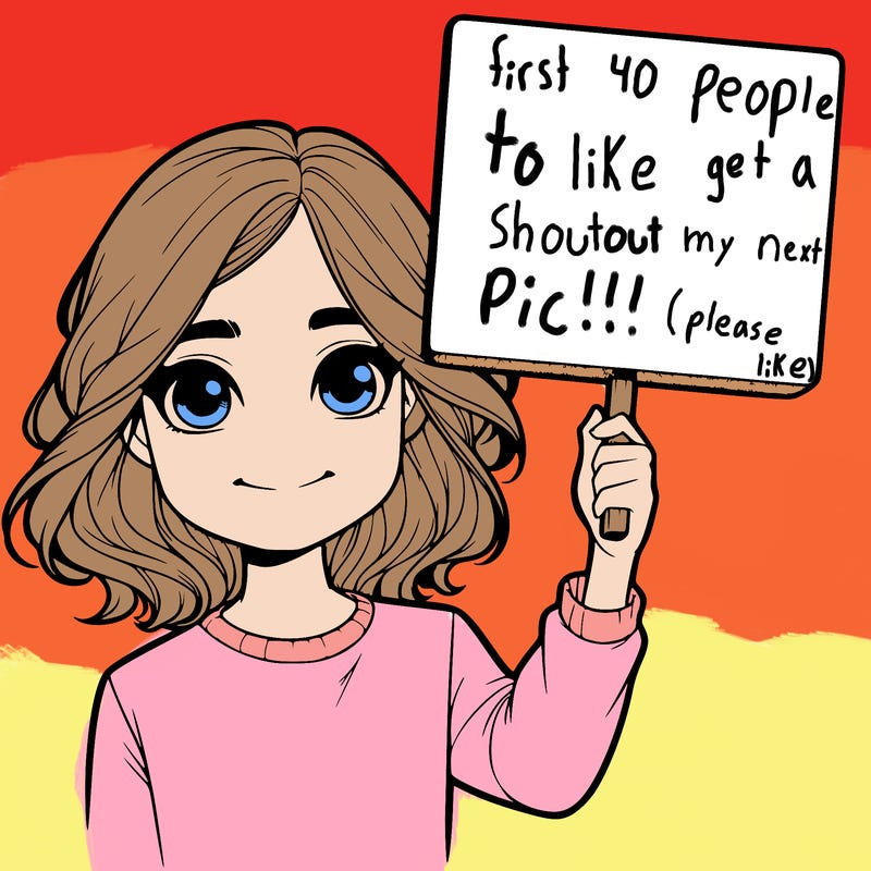 realistic girl holding up a sign