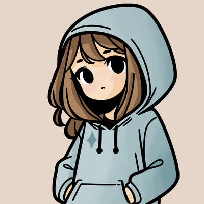girl with hoodie