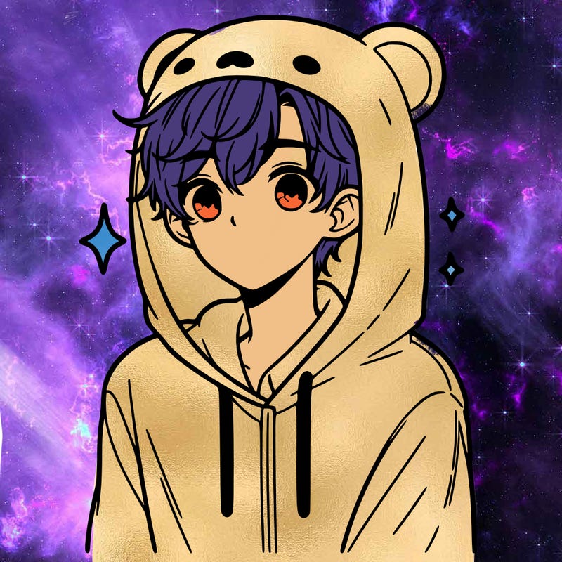 a 17 year old boy in a cute animal hoodie
