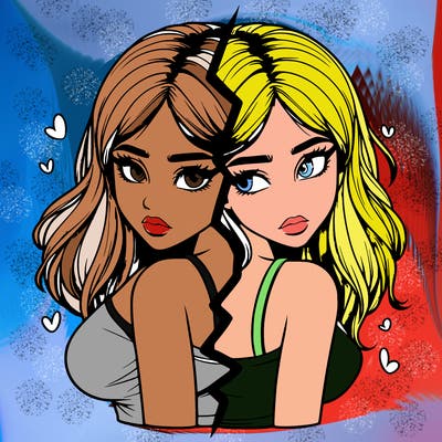 realistic girl split