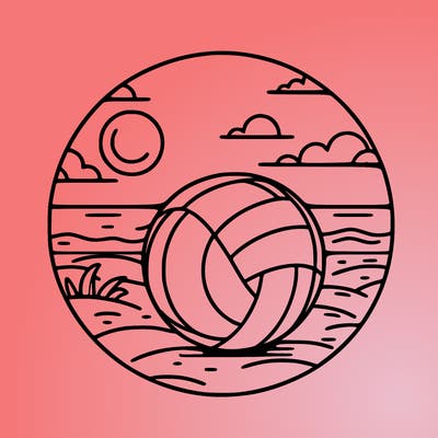 volleyball on a beach