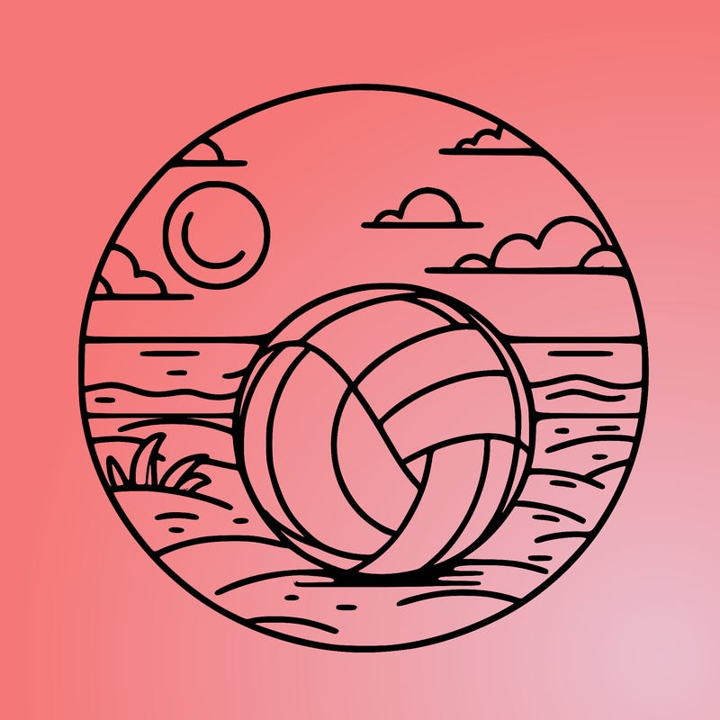 volleyball on a beach