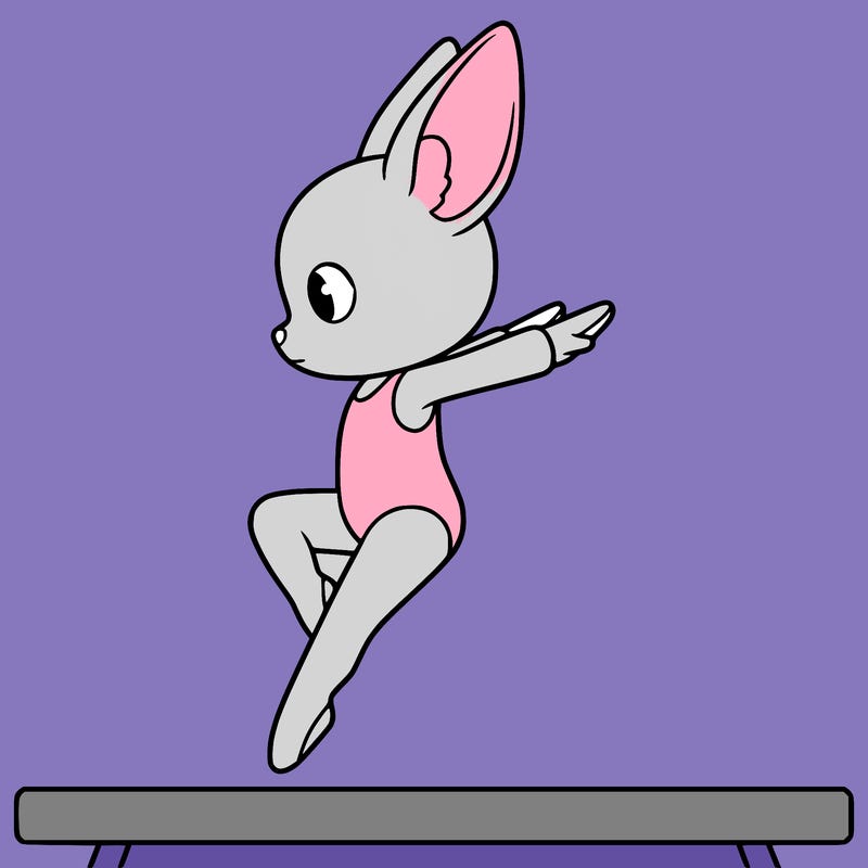 labubu doing gymnastics