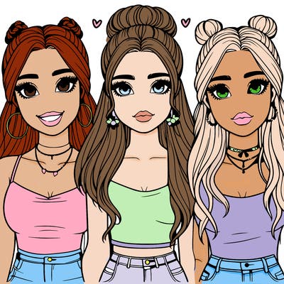 realistic popular girl