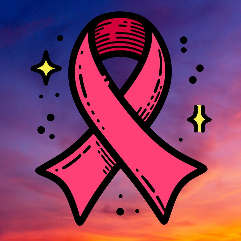 ribbon symbol of national breast cancer awareness month