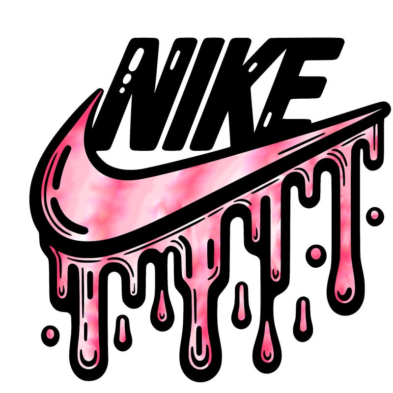 dripping nike logo