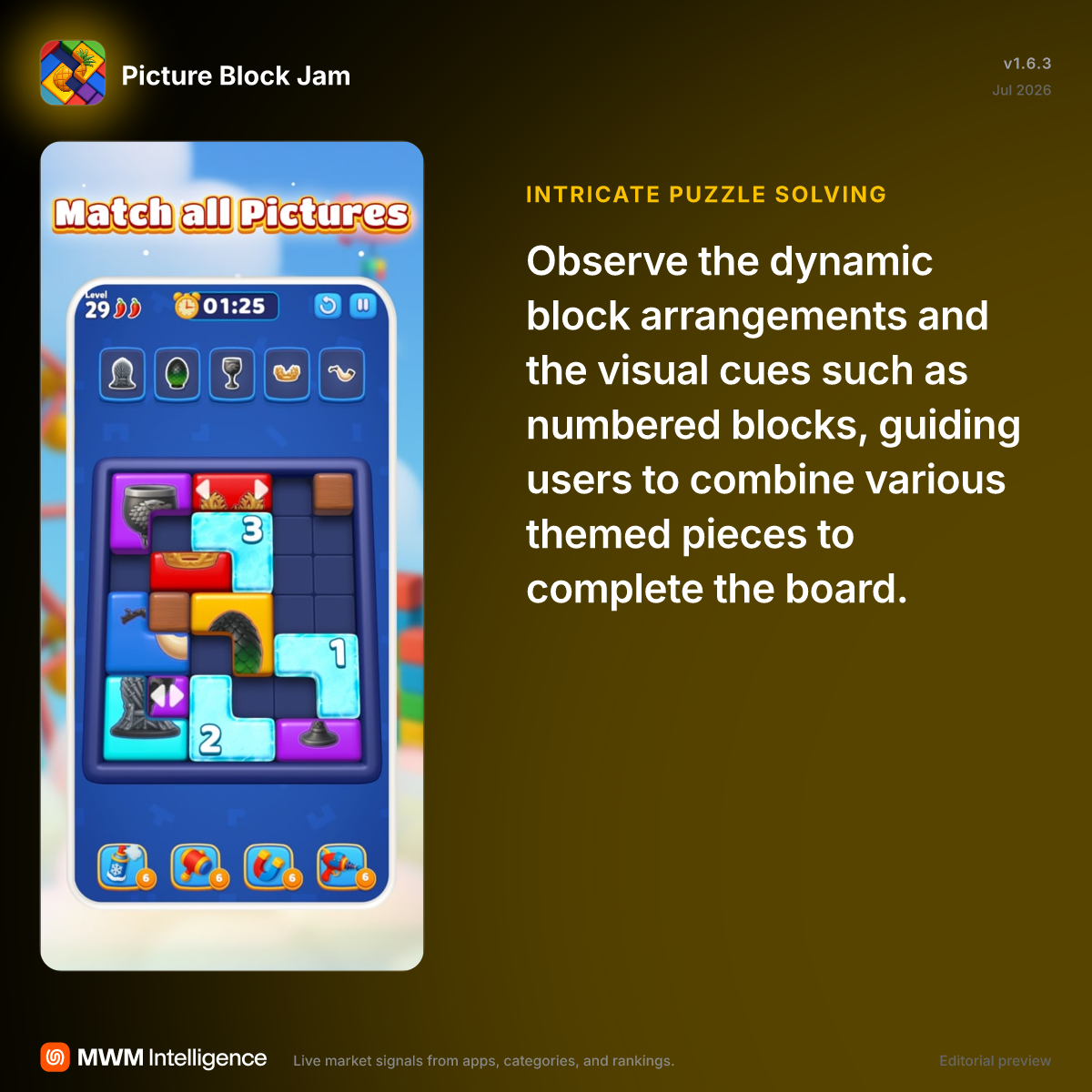 Picture Block Jam - Games App | MWM