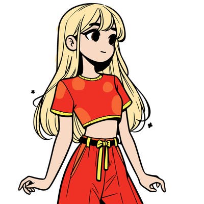 girl in a cute crop top