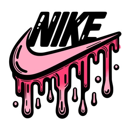 dripping nike logo