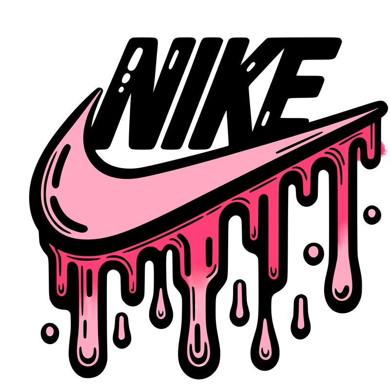 dripping nike logo