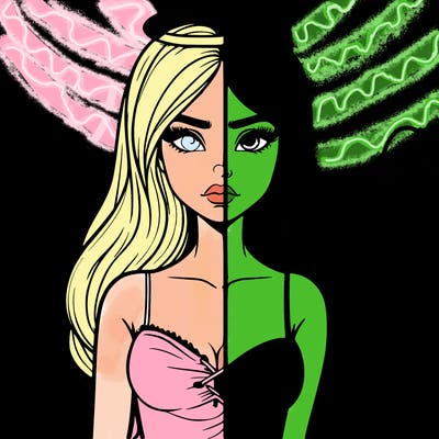 devil vs angel realistic girl