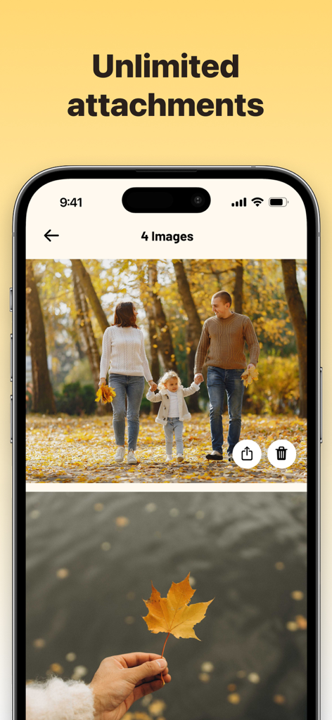 Solid Diary - AI Journal - Solid Diary app screen showing unlimited image uploads for journaling