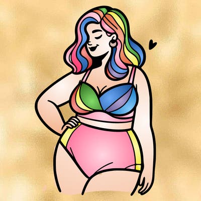 plus size woman bathing suit