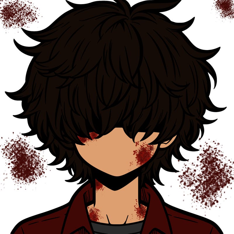 manga boy fluffy hair covering his eyes