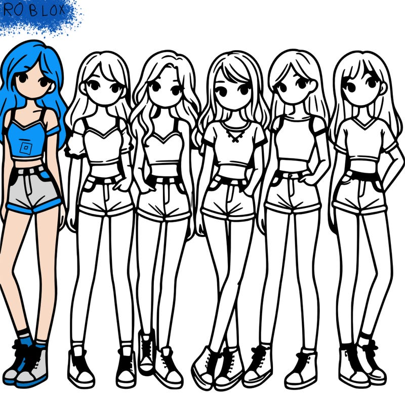 a group of girls wearing crop tops and shorts