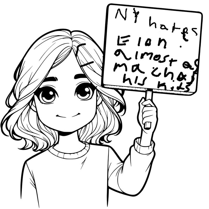 realistic girl holding up a sign