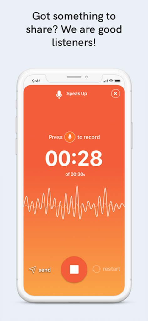 KLIN 1400 AM - KLIN 1400 AM App-Bildschirm mit Sprachrekorder für Hörer-Feedback
