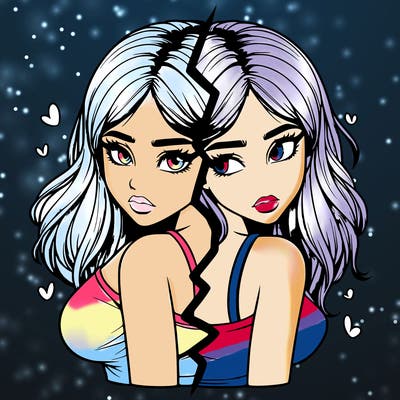 realistic girl split