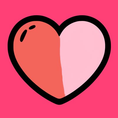 a blank heart