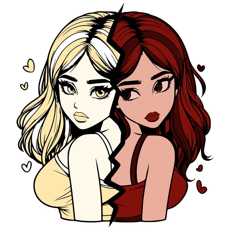 realistic girl split