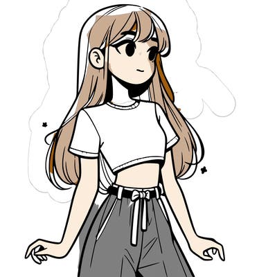 girl in a cute crop top