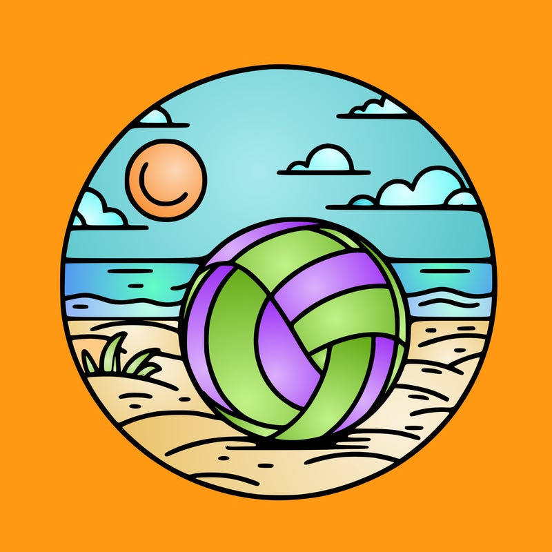 volleyball on a beach
