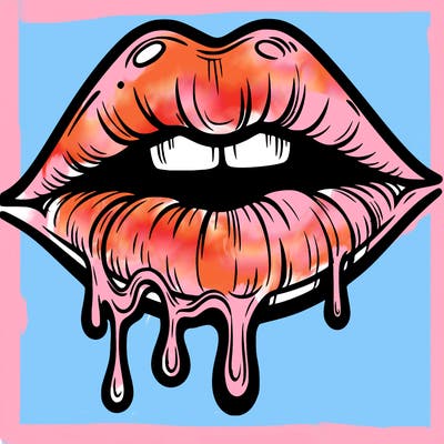 lips that look realistic and drip