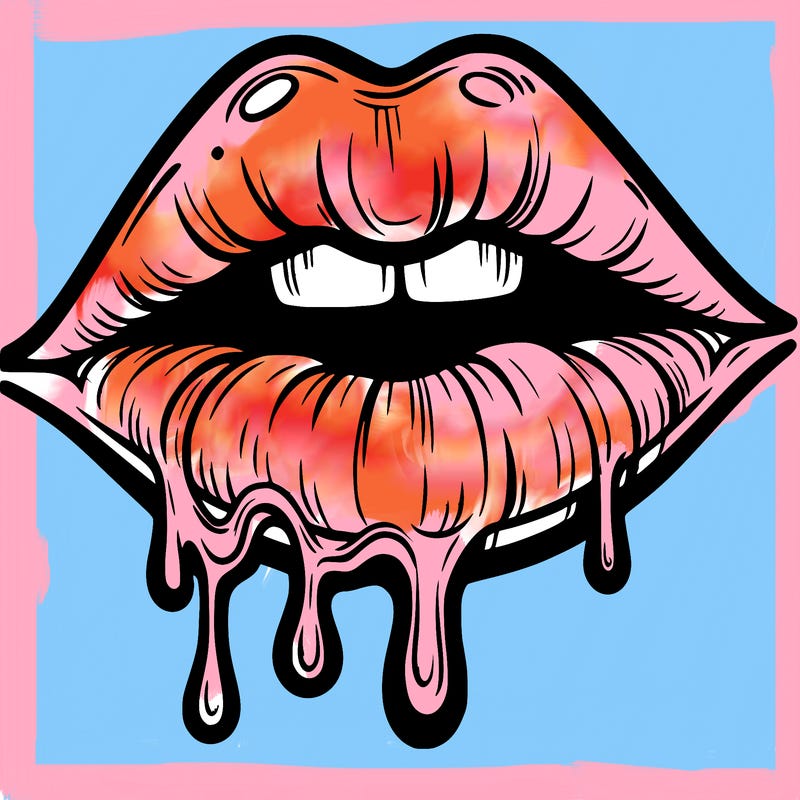 lips that look realistic and drip