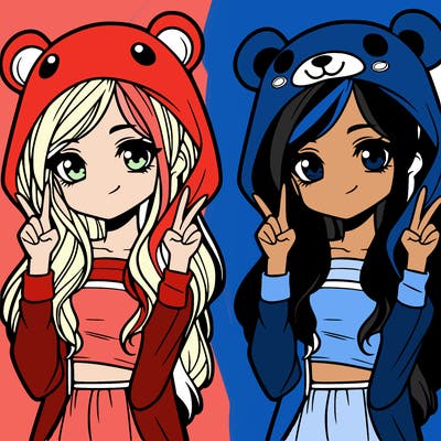 teen girl in animal costume