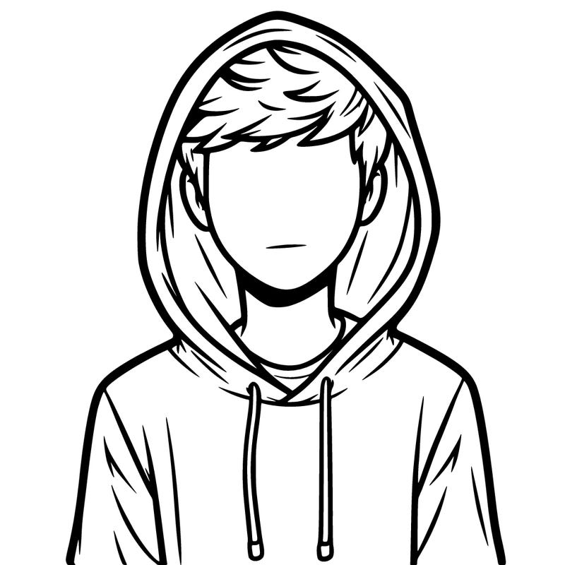 a guy with his hoodie