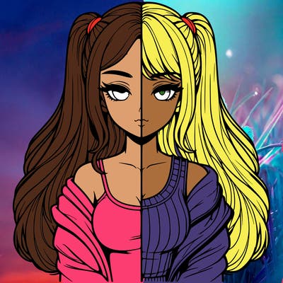 realistic girl split