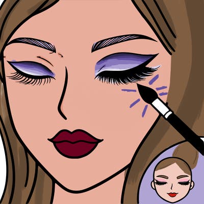 face with make up look