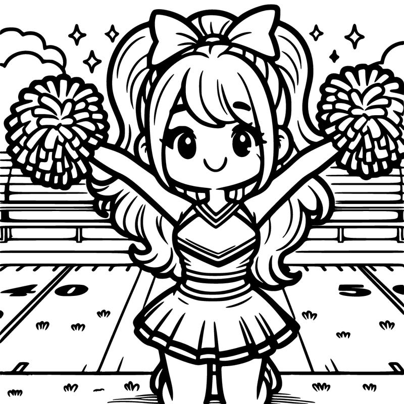 cheerleader on field