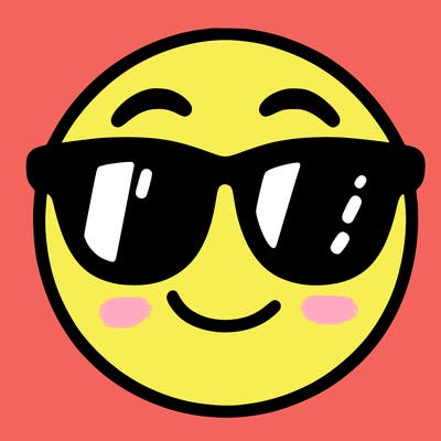 emoji with sunglasses