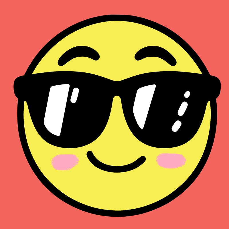emoji with sunglasses