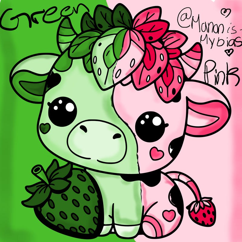 cute strawberry cow