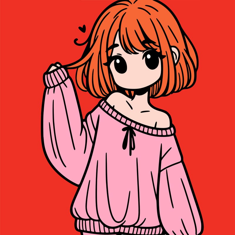 girl in baggy sweater hanging off her shoulder